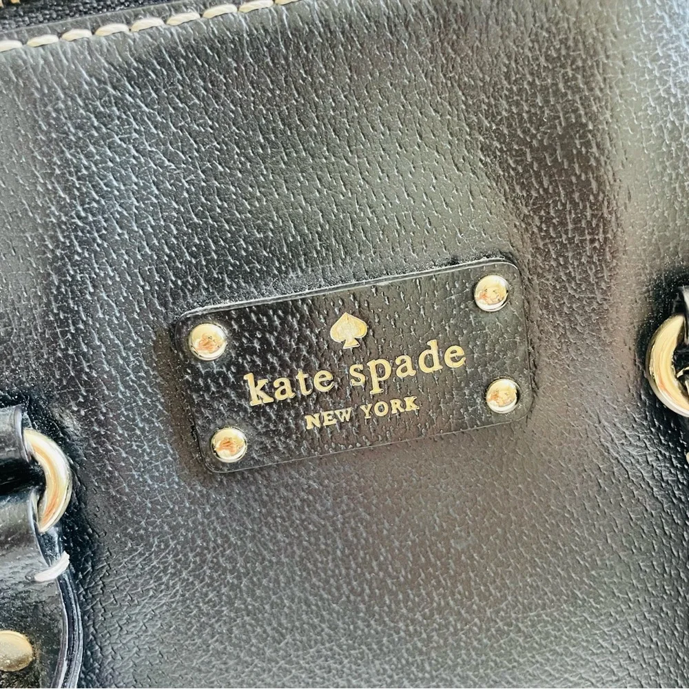 Kate Spade 100% cow leather Wellesley Alessa black small satchel